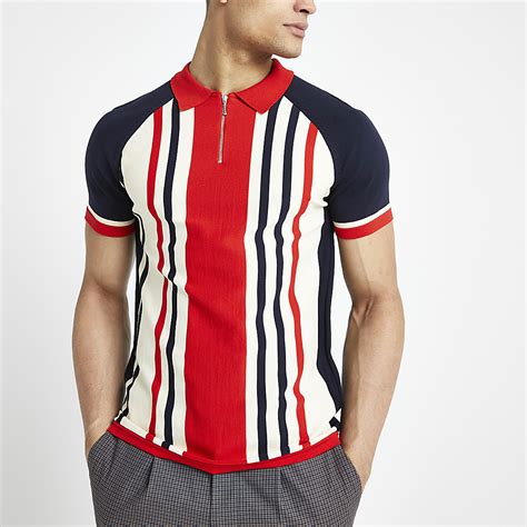 washing polo shirts with red stripes